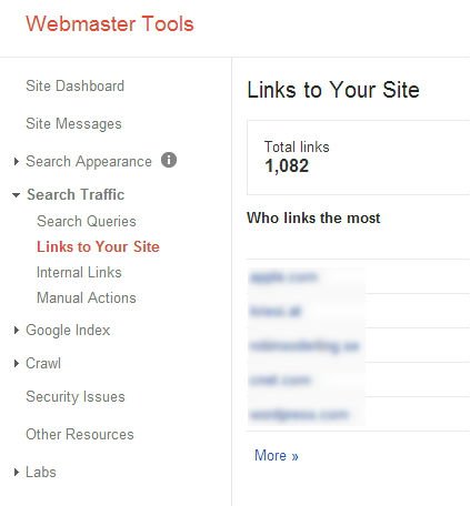 GWT Links to your site
