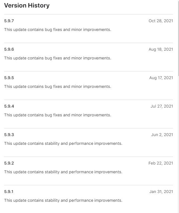 Bad example of a Whats New section Bad example of a Whats New section