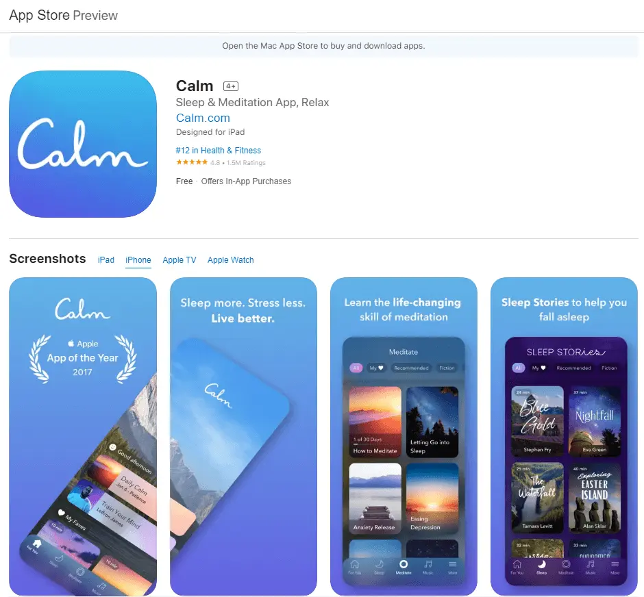 Calm App's ASO