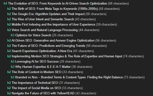 On page headers