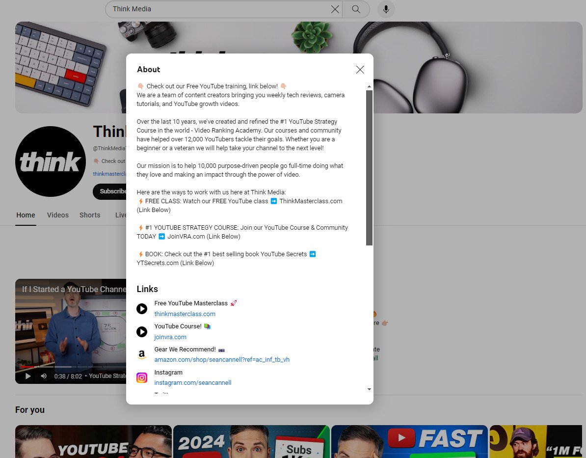 Think Media YouTube Channel Description